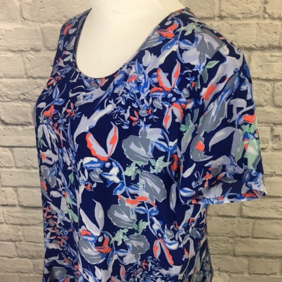 LAST CALL!! Silk Floral Top w/back zip - Picture 7 of 9